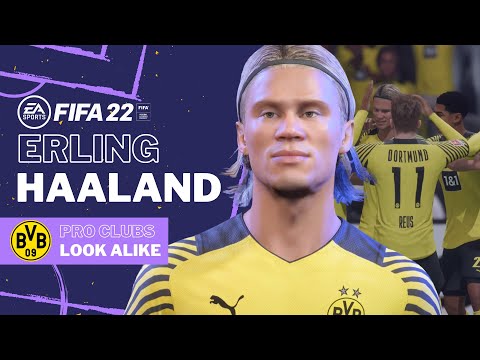 FIFA 22 - ERLING HAALAND Pro Clubs Look alike Build | Borussia Dortmund Tutorial & Face