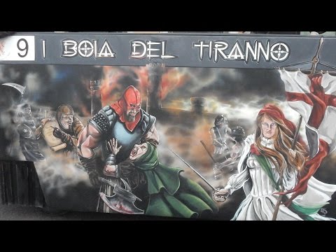 I Boia del Tiranno carro da getto - Carnevale Ivrea 2015