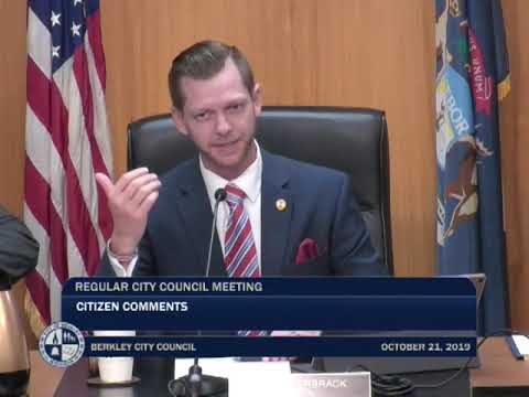 Berkley City Council Meeting - October 21, 2019