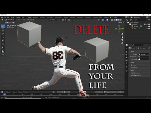 Blender  Tutorial How to Delete the Default Cube