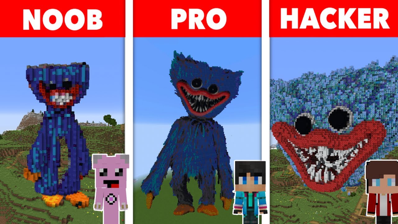 NOOB VS PRO VS HACKER Minecraft Pixel art✨ Huggy Wuggy
