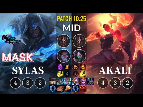 RNW Mask Sylas vs Akali Mid - KR Patch 10.25