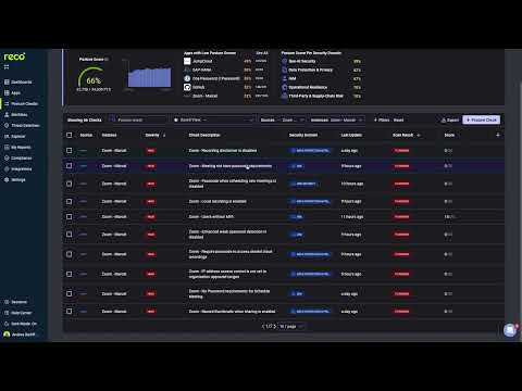 Reco SaaS Security - Improving Your Security Posture Demo