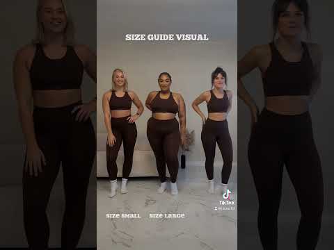 Size guide visual ✨🫶🏽 sizes 6-26 🖤 #activewear #shortsvideo #activewearhaul #gymwear #gymleggings