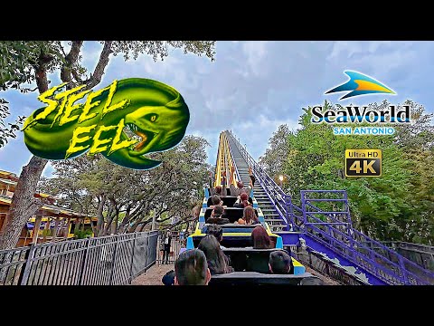 On-ride point of view of Steel Eel
