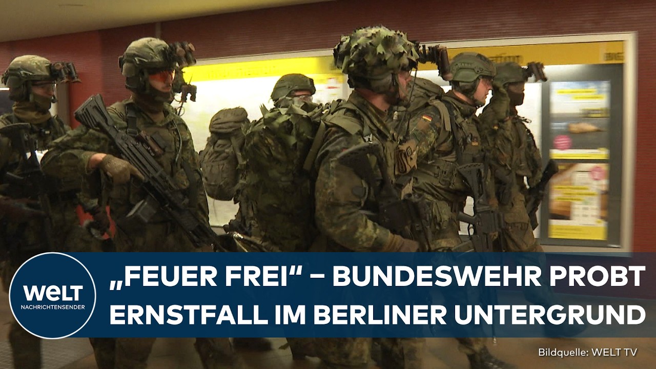 BERLIN: Feuer frei im U-Bahn-Tunnel! Wachbataillon übt Schutz der Bundesregierung