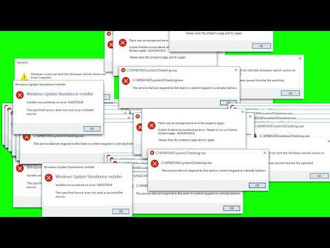 Windows 10 Errors Animation - Green Screen