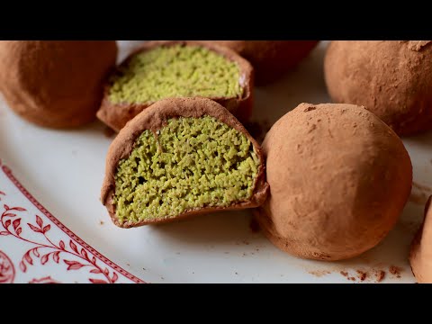 Pistachio Kataifi Balls with White Chocolate Marshmallow Coating