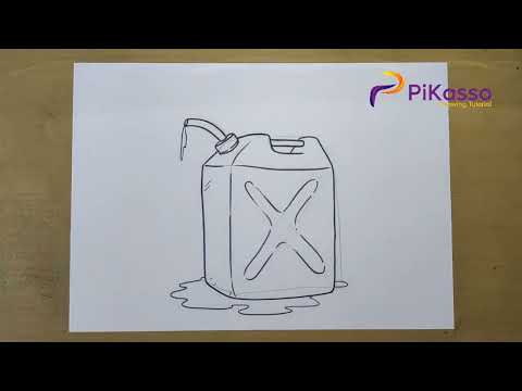 How to Draw a Gasoline Can Easy step by step