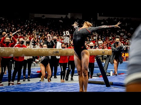 Hannah Nipp w/9.950 on the beam making it a season high score || January 14 , 2022