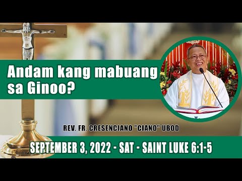 September 03, 2022 - Andam kang mabuang sa Ginoo? Fr Ciano Ubod Homily - Saint Luke 6:1-5