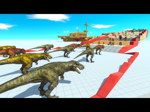 TYRANNOSAURUS REX COLOR PACK CLIMBING CHALLENGE - Animal Revolt Battle Simulator