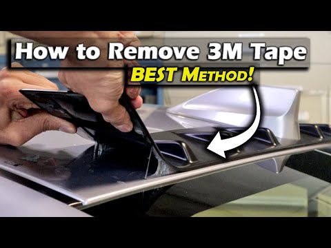 Part of a video titled How to Remove 3M Tape and Trim Pieces from Car (Vortex Generator ...