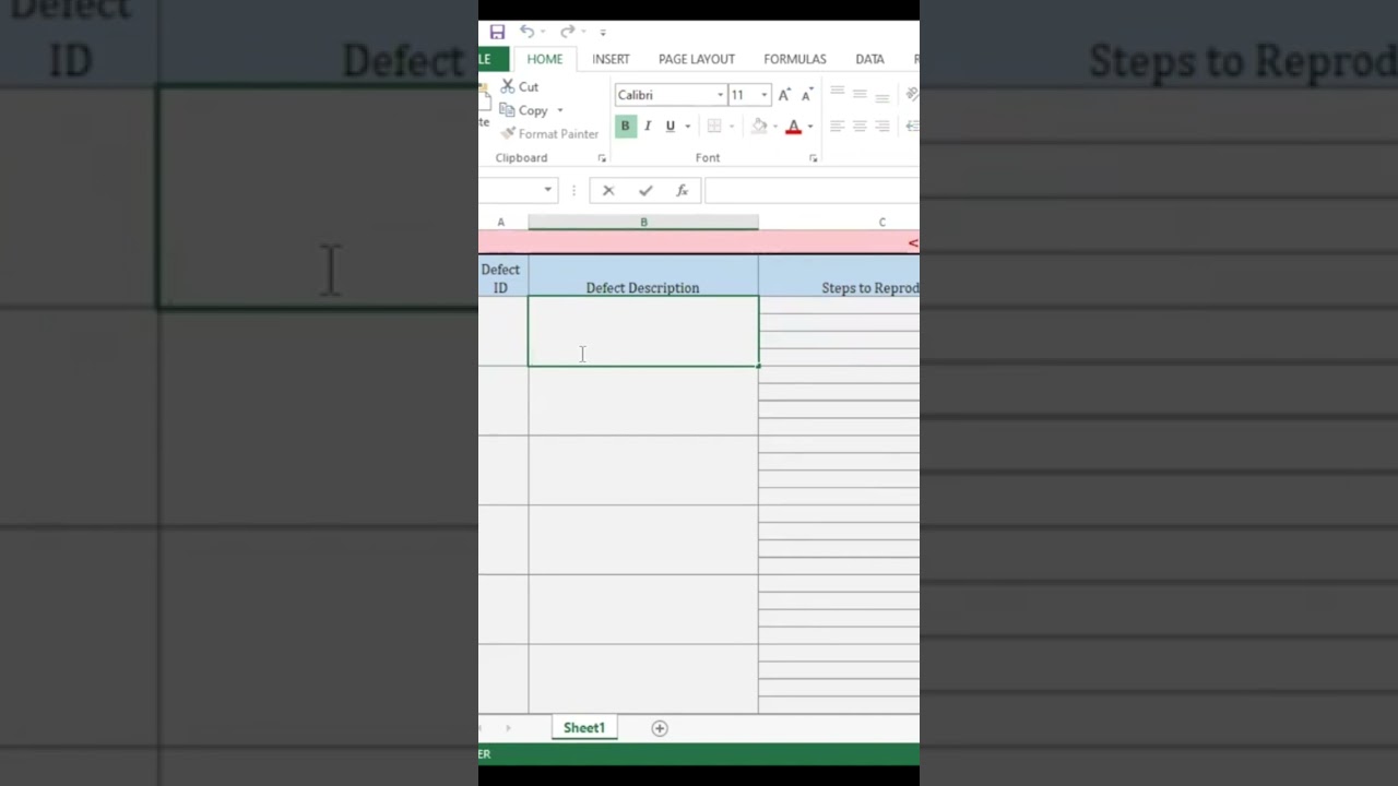 How to create Defect Report in Excel? #testing #jira #video #manualtesting #defect #report #shorts