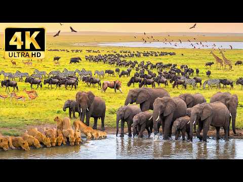 Majestic African Wildlife in 4K | The Stunning Animal Kingdom with Relaxing Music
