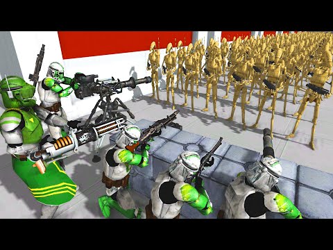 Can 100 Clones Hold SHIP DEFENSE vs Endless DROID ARMY?! - Men of War: Star Wars Mod