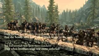 Song of the Dragonborn by Stephanie Young (jessismith) with Dovah / Draconic Lyrics [beta version]