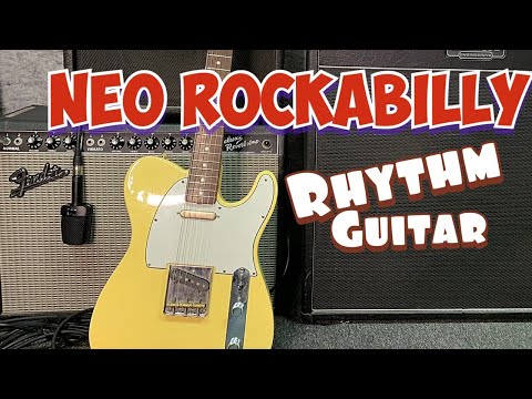 Restless Long Black Shiny Car - Neo Rockabilly / Psychobilly  Rhythm Guitar Tutorial