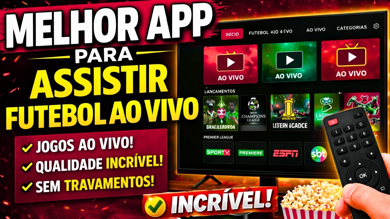 MELHOR APP PARA ASSISTIR FUTEBOL AO VIVO - APP PARA ASSISTIR JOGOS DE FUTEBOL ONLINE SEM TRAVAMENTO