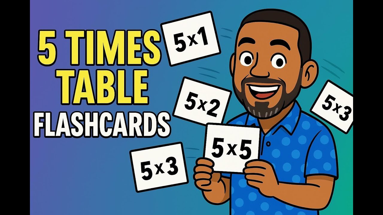 5's times tables flashcards I Multiplication Facts game