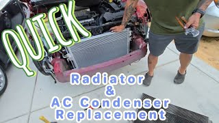 Radiator & AC Condensor replacement. Quick and easy on a 2008 Dodge Caliber