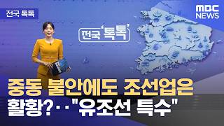 [전국 톡톡] 중동 불안에도 조선업은 활황?‥유조선 특수 (2026.04.14/뉴스투데이/MBC)