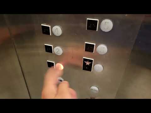 Rare 1965/83 Montgomery G&P CIRCLE Traction Elevators @ UW School of Medicine (J-Wing), Seattle WA