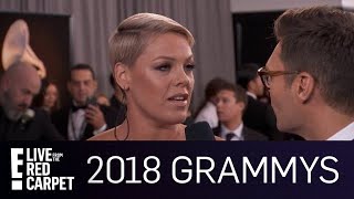 Pink Talks "Teary" Grocery Store Encounter With Fellow Mom | E! Live from the Red Carpet