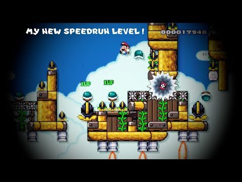 (MY NEW SPEEDRUN LEVEL!) Invading the Airship Yard (20s) | Super Mario Maker [Cemu]
