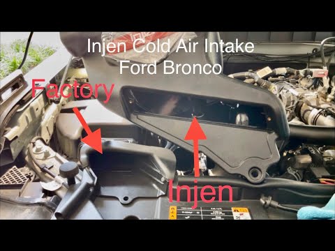 Injen Cold Air Intake for 2021-2022 Ford Bronco Install and Review