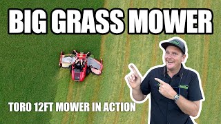This 12-Foot Diesel Mower DOMINATES Overgrown Fields! 😱 Toro 7500-D 144” Cut Test on Baseball Field