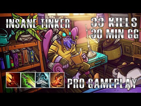Insane Tinker 33 Kills Pro gameplay 31min GG - Godadico Dota