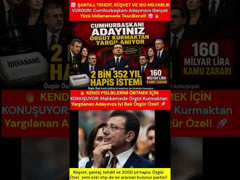 🔥 🚨 ÖZGÜR ÖZEL'İN FON MASALLARI BİTTİ! 💎  

💎 Binlerce Yıllık Hapis ve Örgüt Davası Patladı: Kendi Pisliklerinizi Fonlarla Kapatamazsınız! ✨ 💥 

✨ 🗣️ Söyleyecek kelime kalmadı. 🔥 .. 🎯  

✨ 💥 Özgür Özel, fonlardan bahsetmeyi bırak; adayın için istenen binlerce yıllık hapis davasına cevap ver! 🎯  

🎯 ⚖️ Rüşvet, şantaj, tehdit ve milyarlık vurgunlar tüm çıplaklığıyla ortada duruyor. 🚀  

🚀 💸 Alın işte bu skandalı başınıza çalın! 📢 🚀 

✨ 🧹 Kendi Kapınızın Önünü Temizleyin! 💎  

🎯 🌍 Özgür Özel çıkmış her gün fonlardan bahsediyor; ama kendi kapısının önündeki pislikleri halının altına süpürmeye çalışıyor! ✨  

⭐ 🧠 Yahu senin cumhurbaşkanı adayın mahkemede örgüt kurmaktan yargılanıyor! 🔥 Parti mensuplarının başından rüşvet, şantaj ve tehdit davaları bir olsun eksik olmuyor. 🎯  

🔥 🔥 Kendi Pisliklerini Örtemezsin! ⭐  

📢 Çıkmış kürsüye boş konuşuyorsun, fakat adayın için istenen 828 yıldan 2 bin 352 yıla kadar hapis istemi ortada! 📢  

🔥 Devasa vurgunların ve kamu zararının faturası tescillendi. 📢  

⭐ Hangi fonu dizersen diz, bu devasa suç örgütü dosyasını ve rüşvet çarkını gizleyemezsin. 🔥  

🚀 🤖 Millet Artık Bu Ucuz Oyunları Yemiyor! ✨  

⭐ 👷‍♂️ Rüşvet, şantaj, tehdit ve kamu malını soyma iddiaları bu kadar netken laf kalabalığı yapmayı bırakın! ⭐ Millet sizin bu iki yüzlü siyasetinizi ve fon tiyatrolarınızı çok ama çok iyi görüyor. 📢  

📢 💥 Hırsızlığın ve örgüt kurmanın partisi olmaz; hesap vereceksiniz! 💎  

📢 ⚔️ Kendi pisliklerinizi örtmek için attığınız iftiralar elinizde patladı. 🔥 Tarih sizin bu düzeninizi yazıyor. 🔥 Sesinizi kesin ve hesap verin! 🚀  

📢 🍿 Siz bu dev skandal hakkında ne diyorsunuz dostlar? ⭐  

🔥 👇 Yorumlarda buluşalım! 🚀 👇 

📢 ✍️ Yazan: Bülent Taşgin 

💎 #BülentTasgin #ÖzgürÖzel #Ekremİmamoğlu #İBB #Yolsuzluk #Şantaj #Örgüt #Siyaset #İroni #SonDakika #Mizah #Keşfet #Olay #Skandal 