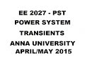 EE 2027 PST ANNA UNIVERSITY APRIL MAY 2015 ...