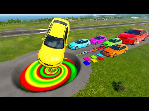 BIG & SMALL CARS vs GIANT PIT #172 - BeamNG.drive Ninja BeamNG !
