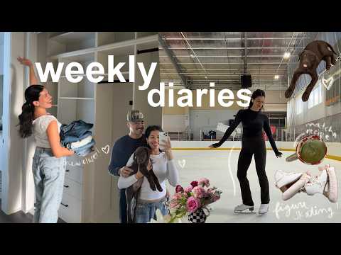 weekly vlog | ice skating, unboxing hauls, closet organization, & my matcha recipe!!