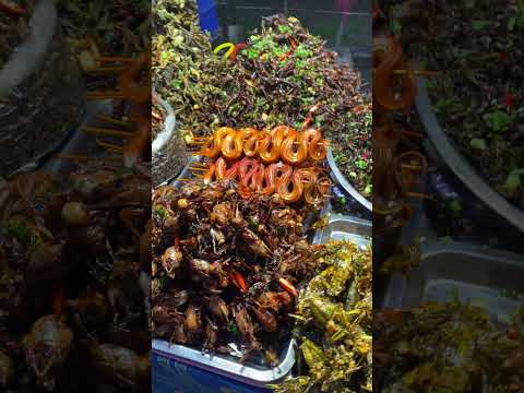 Americans React to Fried Insects in Cambodia 🇰🇭