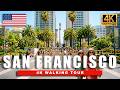 SAN FRANCİSCO California 4K Walking Tour Fisherman S Wharf To Union Square City Tour HDR 60fps