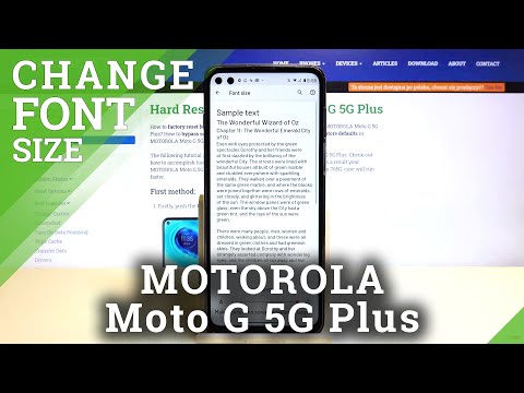 How to Change Font Size on MOTOROLA Moto G 5G Plus – Adjust Font Size
