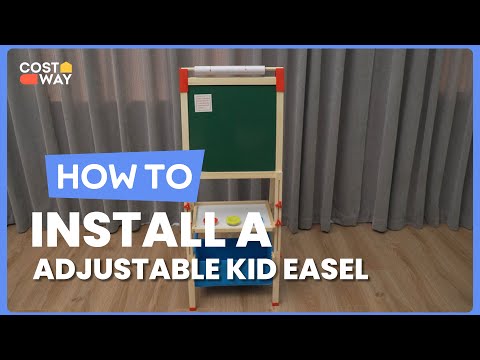 How to Install the 3-in-1 Double-Sided Adjustable Kid Easel |TM10062 #costway #howto