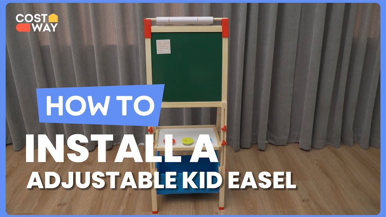 How to Install the 3-in-1 Double-Sided Adjustable Kid Easel |TM10062 #costway #howto