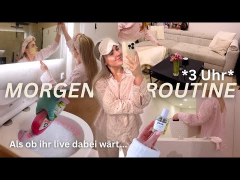 3 UHR MORGENROUTINE ⏰ *als ob ihr live dabei wärt* | Self Care, Putzen & Motivation 🫧✨