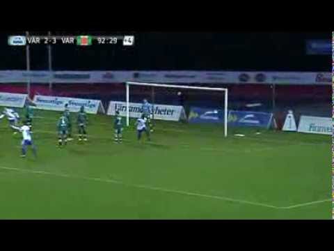 Goalkeeper scores amazing goal in the 90th minute (IFK Värnamo - Varbergs BoIS)