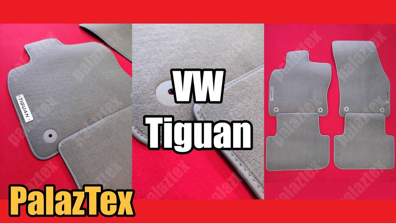 Vw Tiguan Velour Carpet Floor Mats-Gray