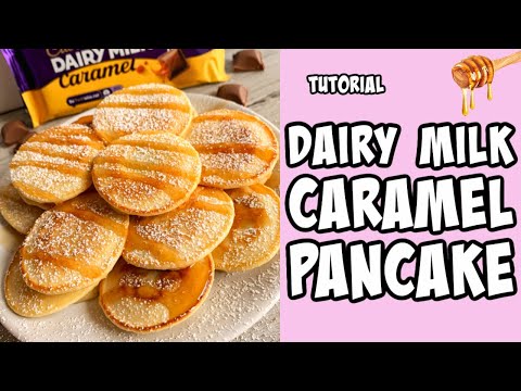 Dairy Milk Caramel Stuffed Pancakes! Recipe tutorial #Shorts