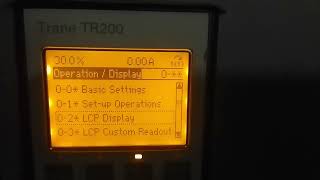 VFD variable Frequency Drive  Function and Configuration explained Trane TR200 full configuration