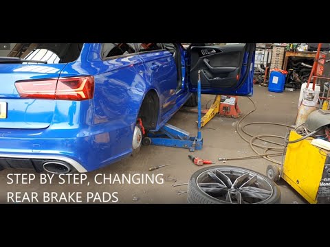 HOW TO CHANGE AUDI RS6 C7 2015 REAR BRAKE PADS *STEP BY STEP*