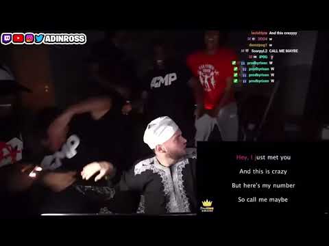 adin ross singing call me maybe ) (very funny) sound earring warning