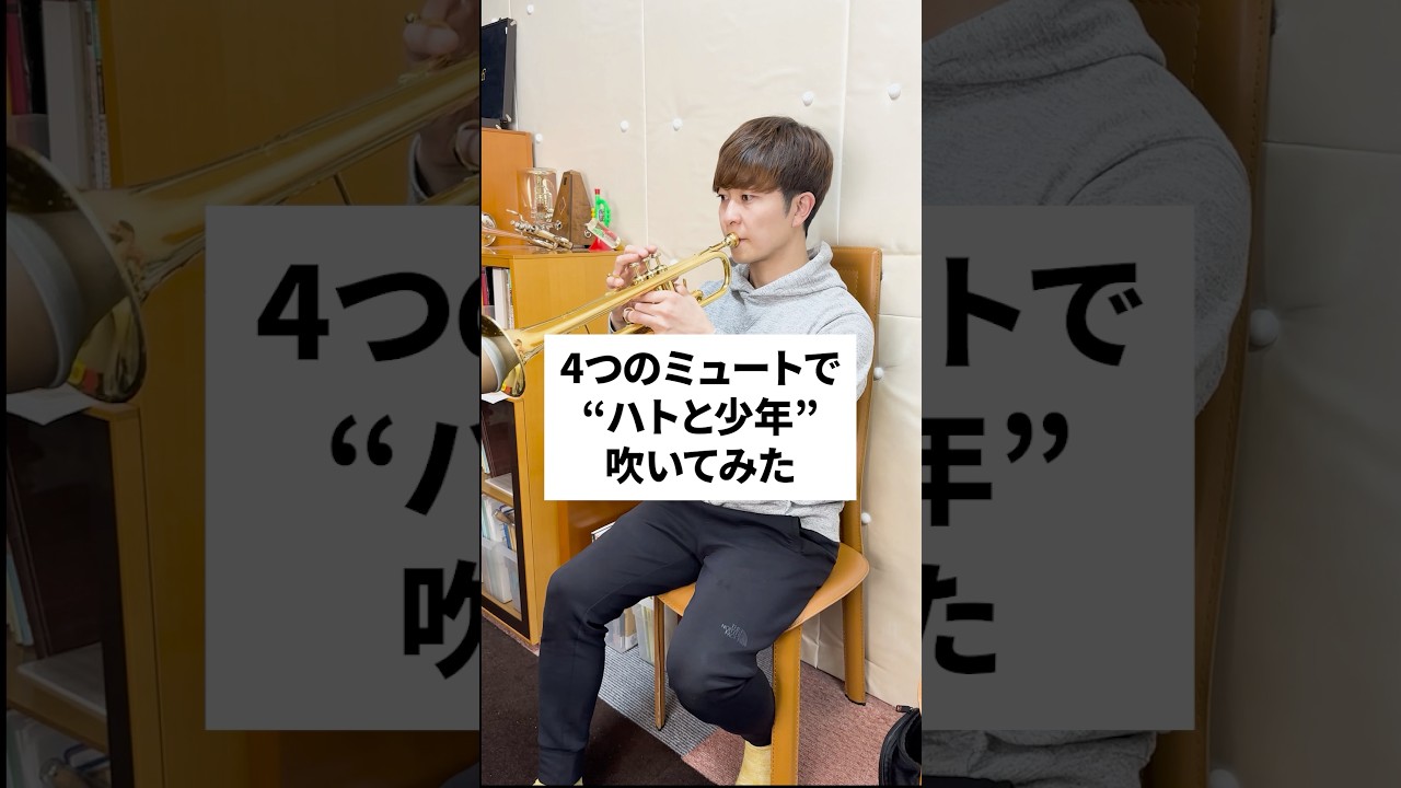 【トランペットミュート比較】ハトと少年吹いてみた！ #トランペット #trumpet