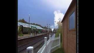 preview picture of video 'Steam+ wheel slip. 44932 into Horsted Keynes 9/11/13. Blue Belle Explorer.'